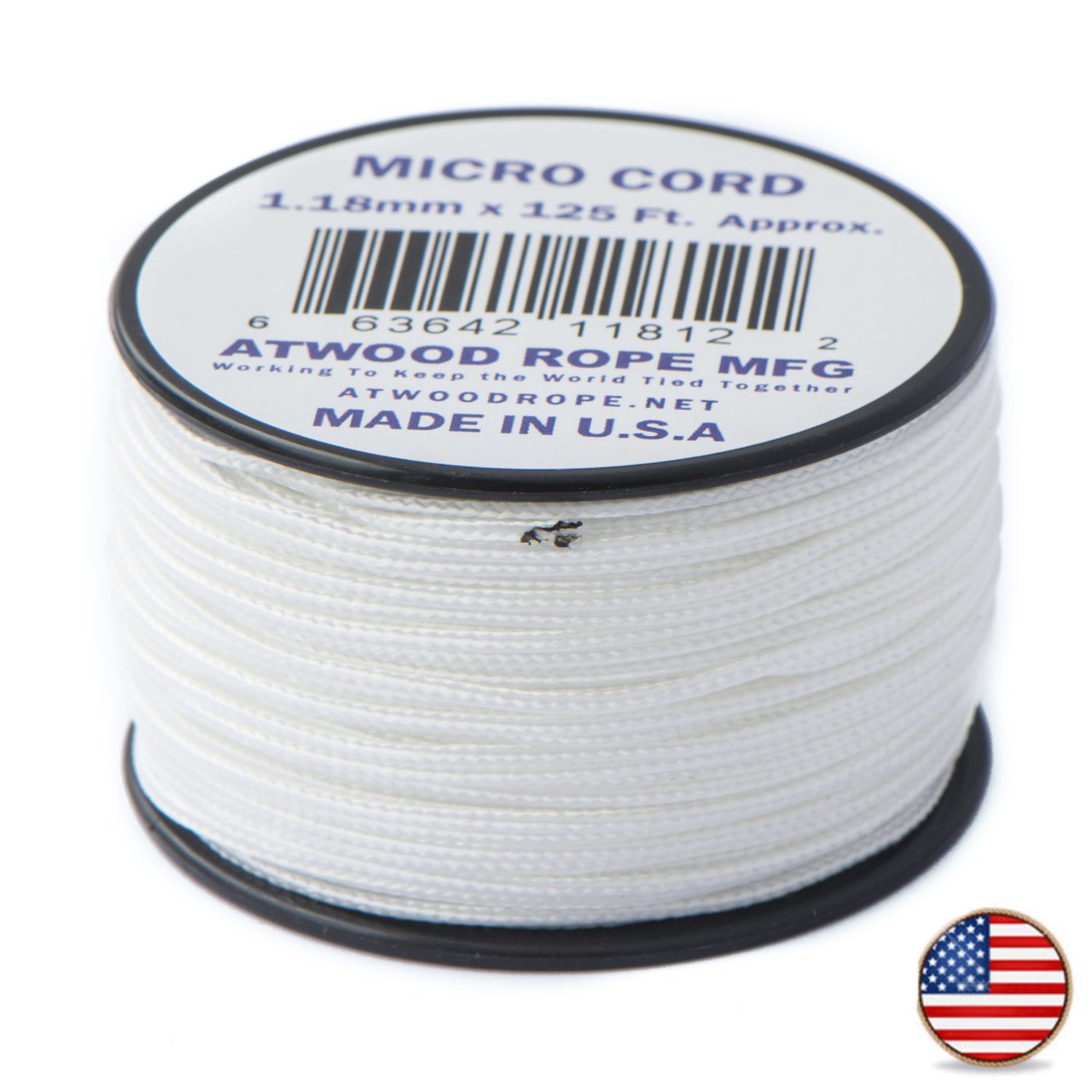 38mtr White Micro Paracord