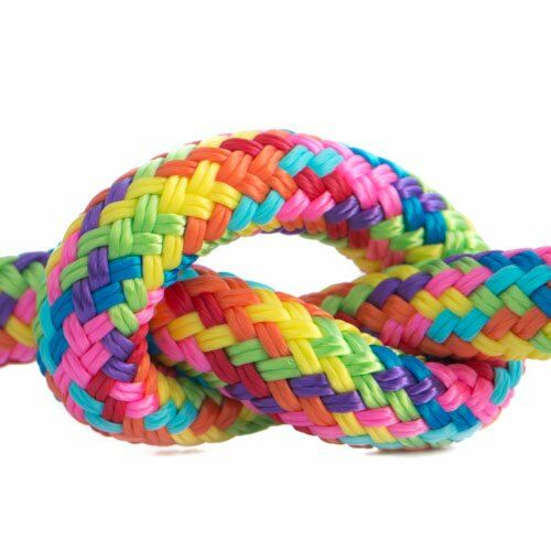30/' Hand Dyed  Rainbow Nylon Rope