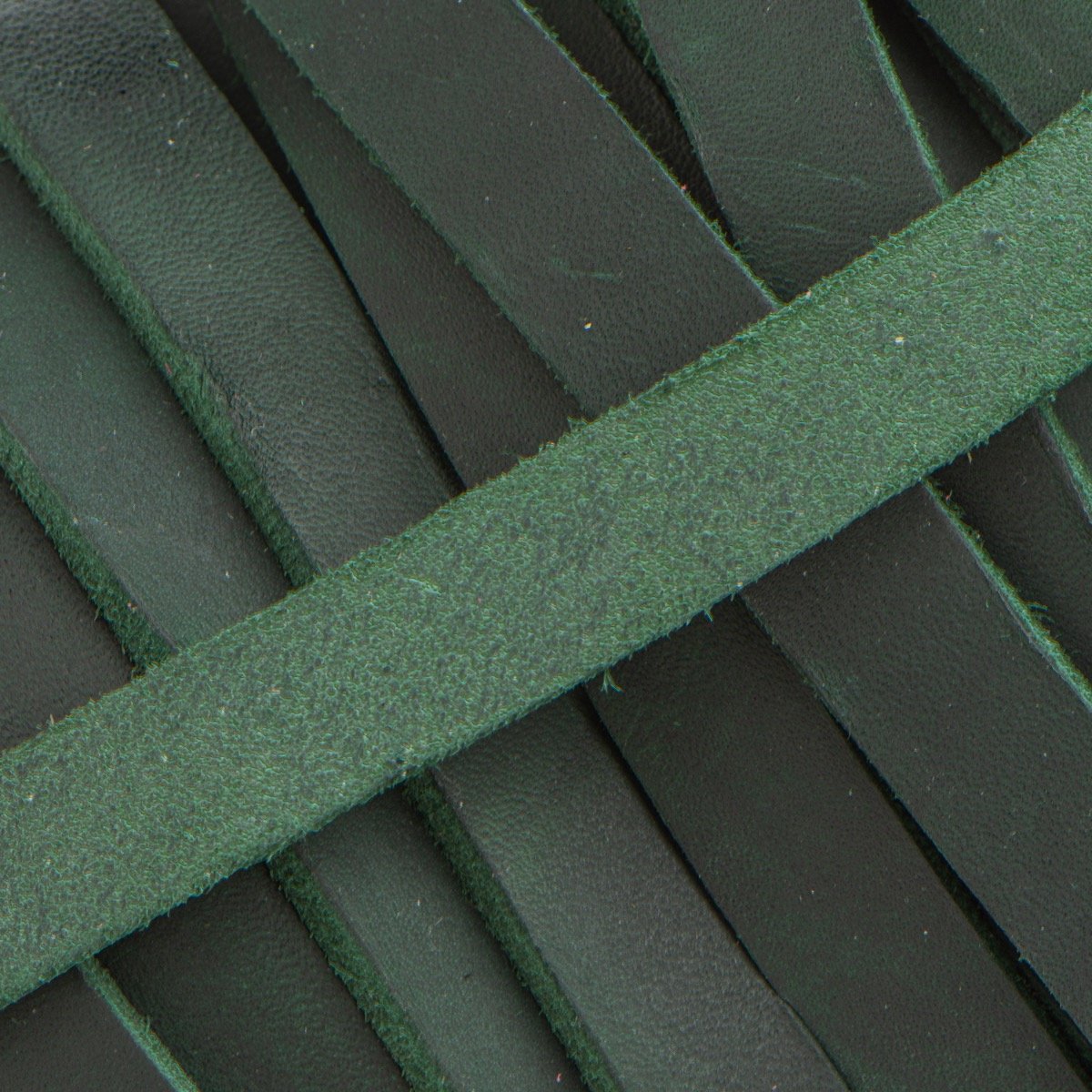 20 mm Dark Green Greased Leather Band (PullUp Leather) per meter