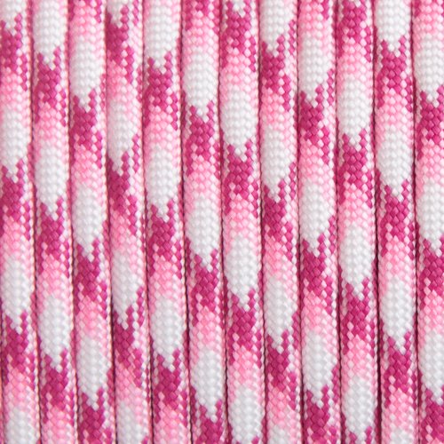 Breast Cancer Awareness Bored Paracord 550 Type III Paracord 250 Feet Spool 