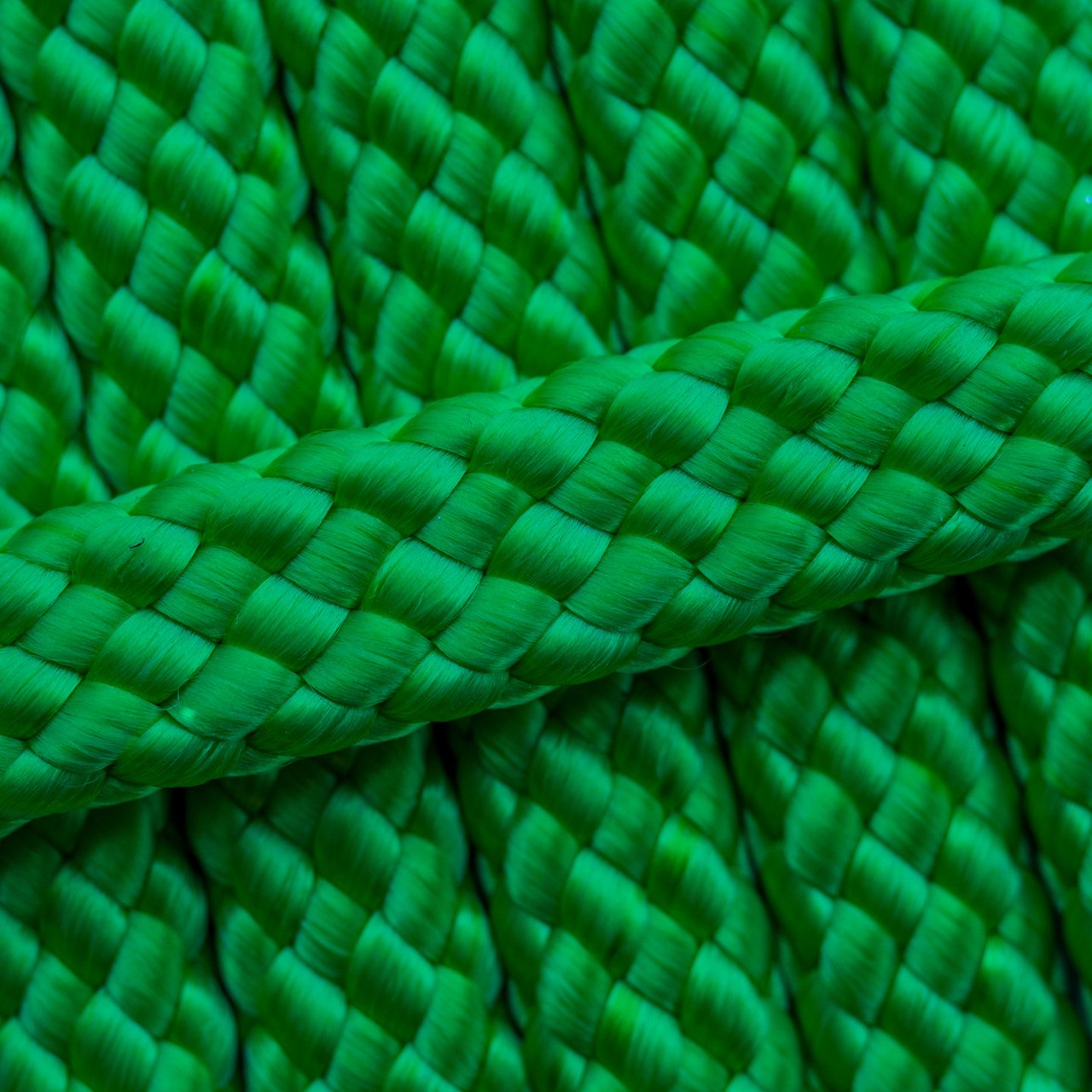 Metallic Grass Green PPM - Ø 12 mm. cord (plat/zonder kern)
