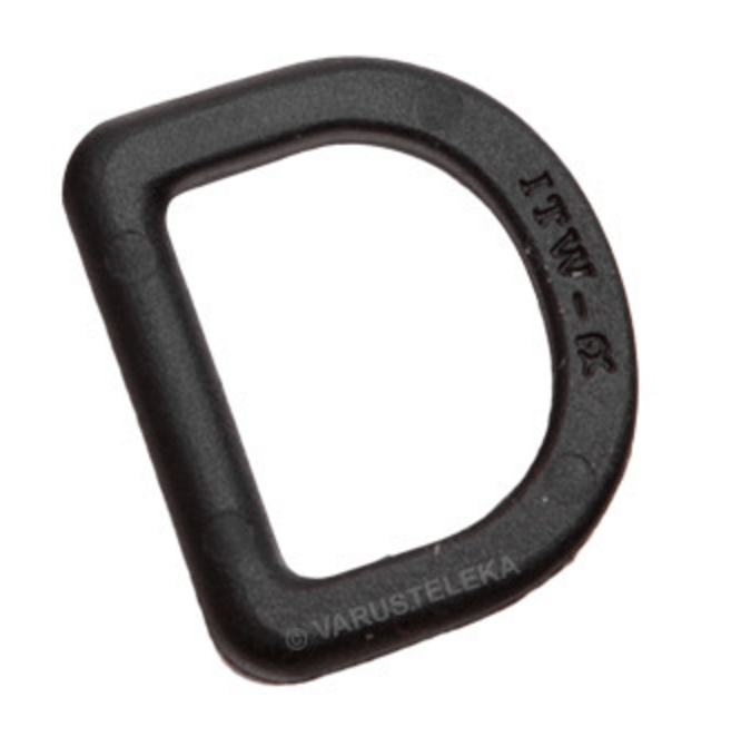 4 x ITW Nexus Black 25mm Plastic D Rings DIY Tactical - NSN 5365-33-206-2182 