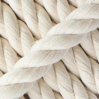 Twisted Three Strand Glitter Natural Cotton Rope 