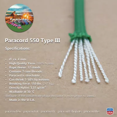 GeGeDa Paracord,Paracord 550 Combo Crafting Kits with 5 Types Buckles,20 Feet Each Paracord Rope 